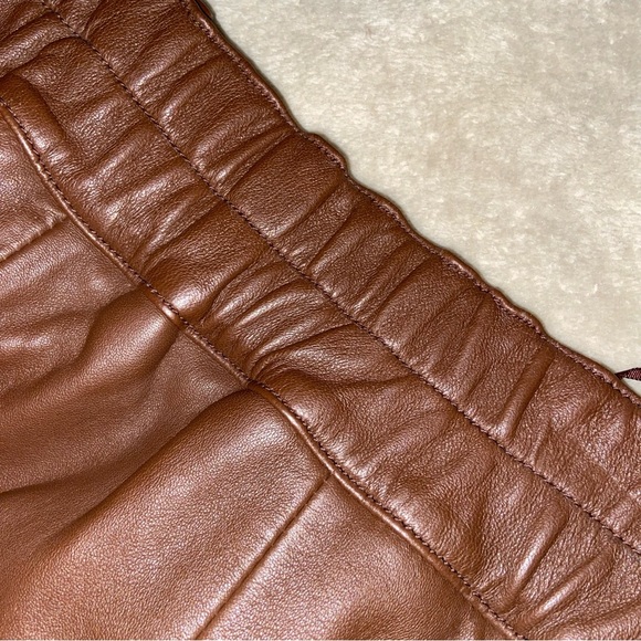 Violeta Brown 100% Sheep Leather lined Skirt size Small - Picture 4 of 11